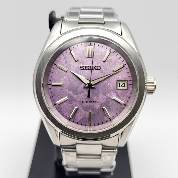 New Seiko Mod 38mm Automatic Watch Silver Shonbun Style Textured Dial - Picture 1 of 12